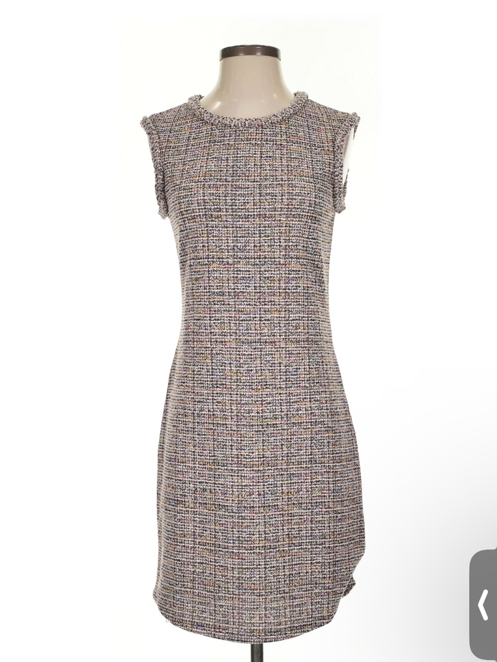bebe Multicolor Tweed Sleeveless Shift Dress